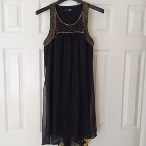 NWOT BEDO Black Sleeveless Sequins Dress
